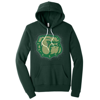Mascot with Logo Sleeve - Unisex Sponge Fleece Pullover Hoodie Thumbnail
